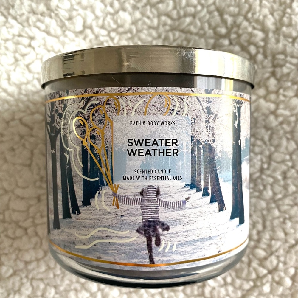 Bath and Body Works Sweater Weather 3-Wick Candle